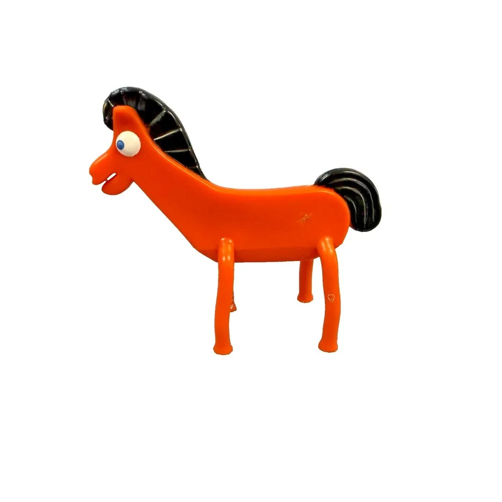 Vintage Trendmasters Pokey Bendable Action Figure Gumby Orange Horse Toy 4.5
